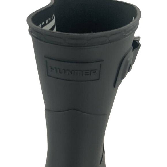 Hunter Original Refined Short Buckle Pull On Black Women's Rain Boots 11 New - Picture 8 of 9